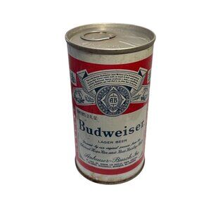 Vintage Budweiser Lager Beer Can 12 Oz Flat Top Genuine Anheuser-Busch Empty